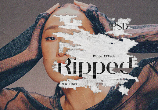 Ripped Photo Effect