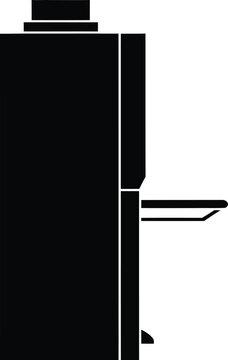 Black coffee machine side view icon