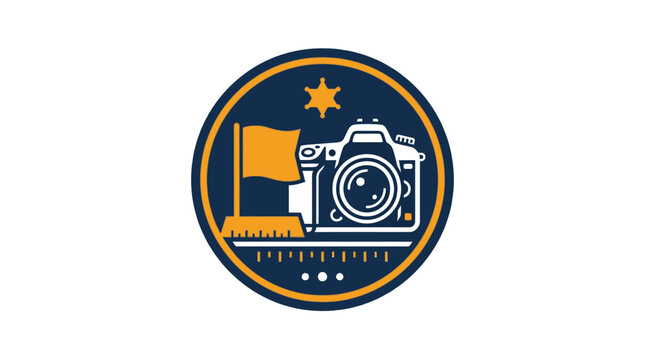The professional camera on a tripod stand
