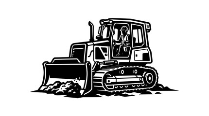 Bulldozer Construction Equipment Heavy Machinery. © samsul