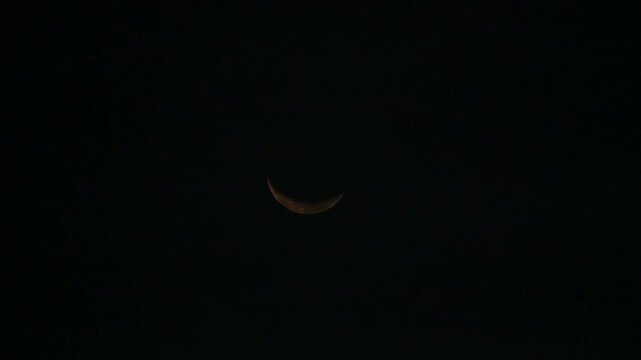 Clouds obstruct the visibility of the Moon on Chand Raat (the night for moon-sighting before Eid) in most parts of India. On the day after Eid, the Waxing Crescent Moon or new moon rises in the sky.