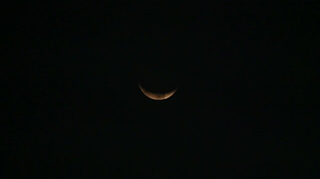 Clouds obstruct the visibility of the Moon on Chand Raat (the night for moon-sighting before Eid) in most parts of India. On the day after Eid, the Waxing Crescent Moon or new moon rises in the sky.