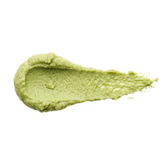 Fototapeta premium Fresh Green Wasabi Paste Swirl Isolated on White Background
