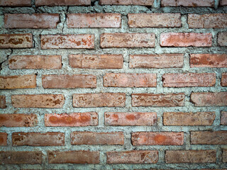 Fototapeta premium background, red brick wall texture without plaster