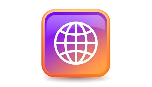 Global Network Earth Icon Symbol.