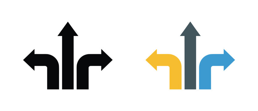 Decision Point: Navigating Diverging Paths, symbolizing choice and direction. This graphic illustrates multiple routes and the concept of making a decision on which way to proceed.