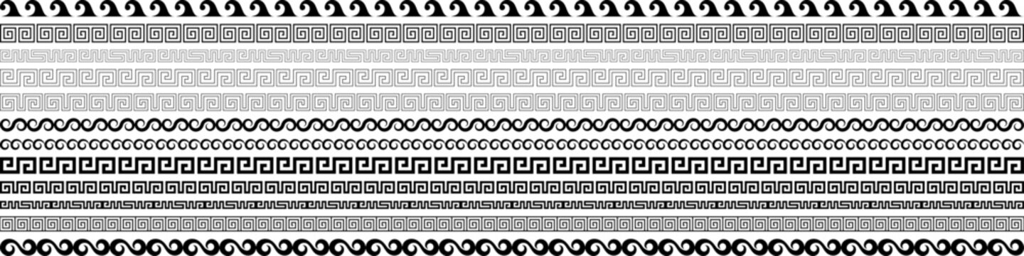 Ancient Greek border, old roman geometric frame