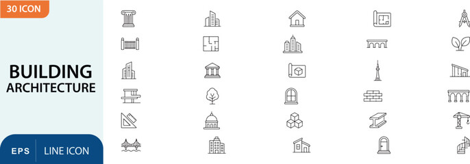 Building architecture icons set © Alvi_crictor