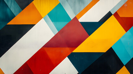 Fototapeta premium A vibrant abstract artwork featuring a mix of colors and shapes.