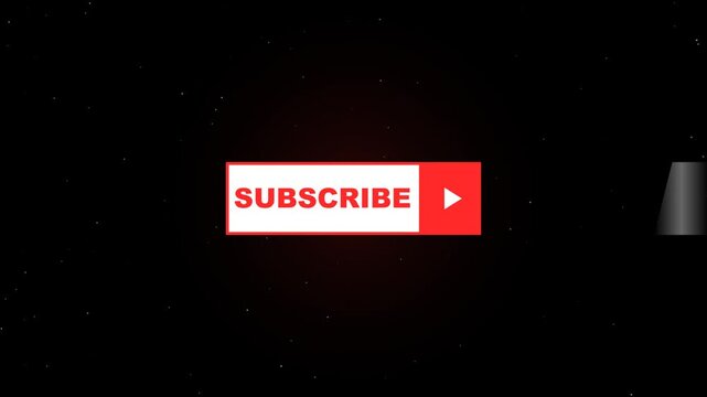 Red subscribe button with notification bell icon on a dark background