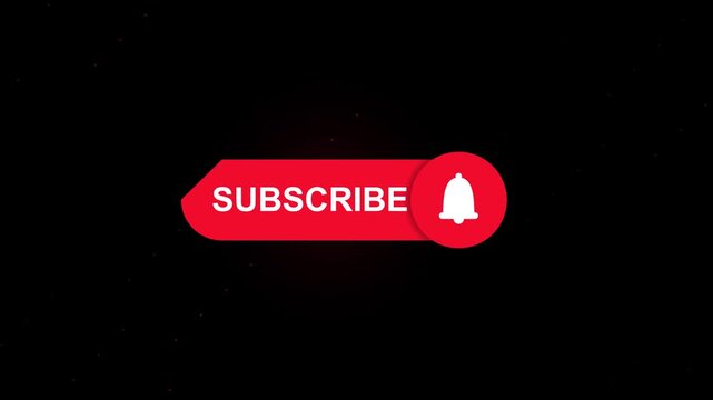 Subscribe Now Red Button Graphic on Chroma Key Green Screen Background