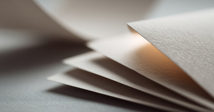 Close-up of textured paper sheets