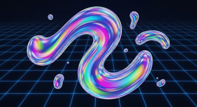 Iridescent Flow: A Digital Dreamscape
