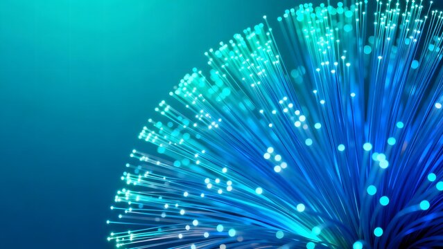 Fiber optic cables with glowing tips
