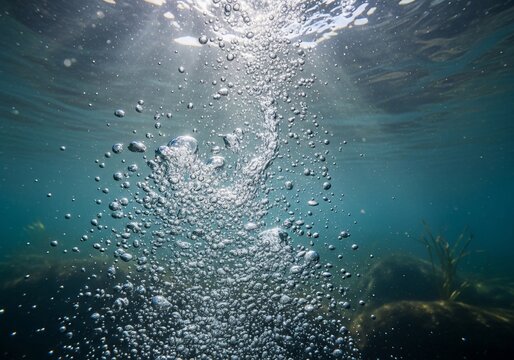 Ascending Breath: Sunlit Ascent Through Shimmering Depths