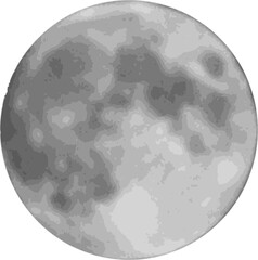 moon on white background © willzft