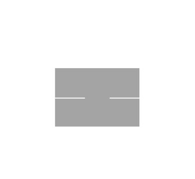 Simple clean flat vector line icon of the penalty spot on a soccer pitch, suited to referee guides, coaching tools, and sports infographics.
