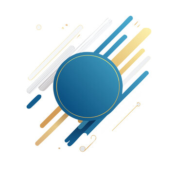 Abstract blue circle with dynamic lines vector design