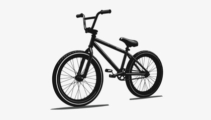 Fototapeta premium Black BMX bicycle with big wheels.