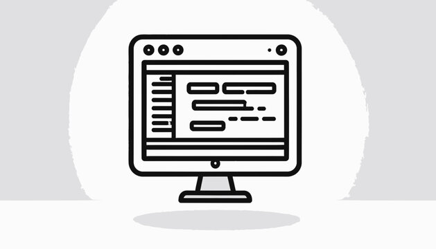 Computer Monitor Displaying Code Screen.