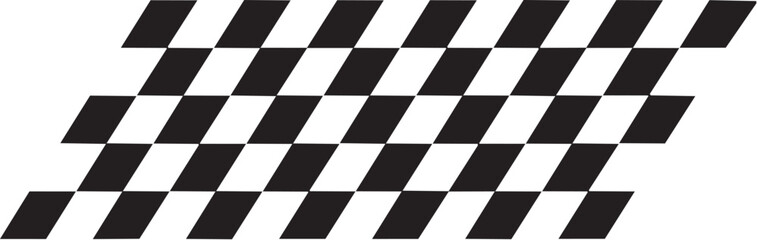 Obraz premium Black and white checkered vector graphic design with diagonal pattern