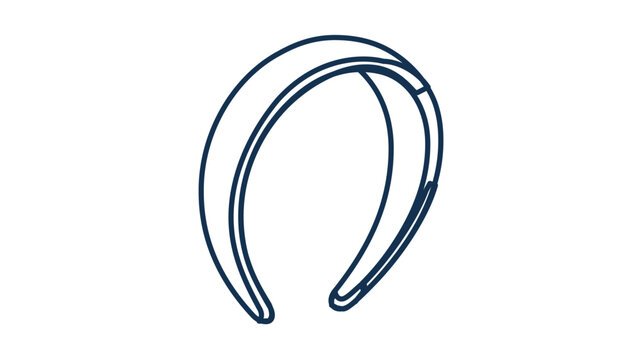 Clean flat vector line icon depicting a minimalist headband for athletic branding, marathon checklists, gym product pages, or training plan visuals.