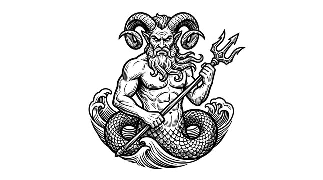 Demonic Oceanus with Trident