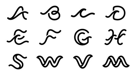 Handwritten Alphabet Letters Set. © reptorAI