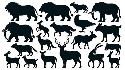 Fototapeta premium wild animals collection