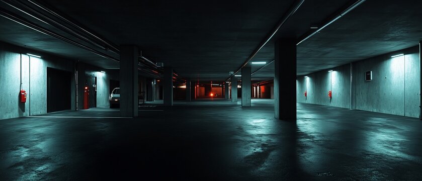 Empty Underground Garage