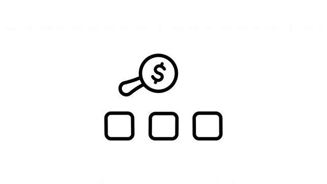 Animated Investment Analysis Chart Icon