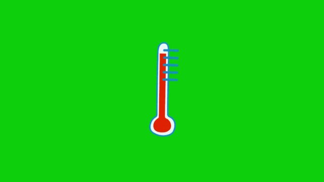 Hot Room Temperature Thermometer Green Screen
