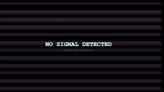 Abstract static noise visual with no signal detected