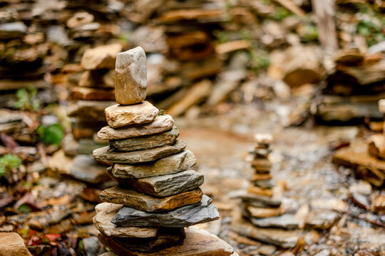 Building Stone Cairns