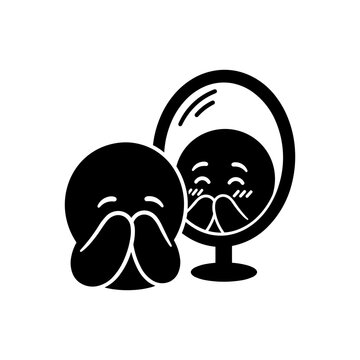 Shy Reflection Embarrassment Icon