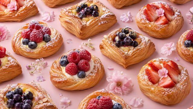 Berry Danish Pastries Collection