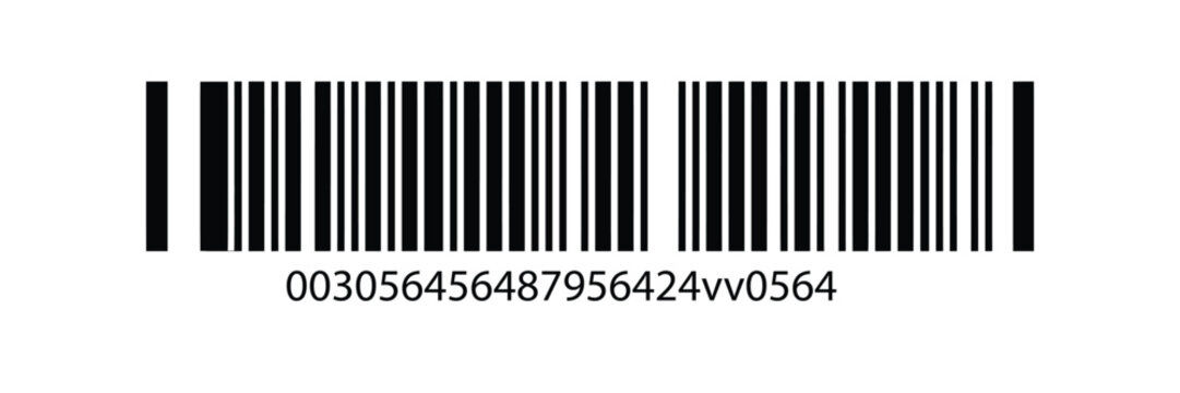 Fake barcode vector template editable product label for packaging branding retail products inventory tracking and commercial design projects