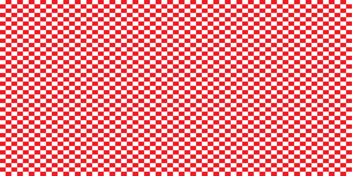 Red white tablecloth pattern lines. Gingham seamless pattern. Christmas backgroound. Strokes texture for textile shirt plaid, tablecloth, cloth, blanket, paper, makeup. Checkered print.