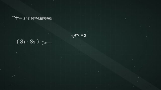Classic Mathematical Equations Representation with Pi and Stars
