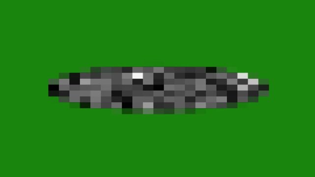 Mosaic Blur Censored Glitch Animation 4K &ndash; Dynamic Geometric Mosaic Pixel Noise Pattern with Abstract Glitch Effect on Green Background Alpha Channel Seamless Loop