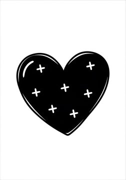 Bold Heart: Graphic Art with Plus Signs