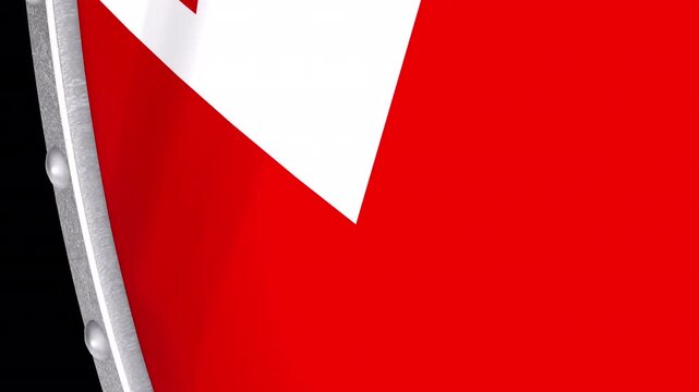 Metallic Shield Transitions with the National Flag of Tonga