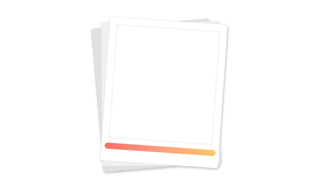 Instant Photo with Gradient Texture Transparent Background