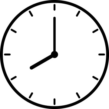 A simple clock face that shows just 8 o'clock