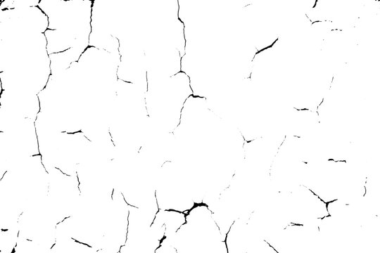 Abstract vector craquelure texture. Black dust texture overlay on a white background, grunge noise effect.
