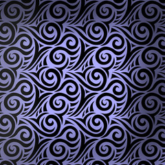 Obraz premium Purple Seamless Abstract Swirl Ornamental Pattern Background