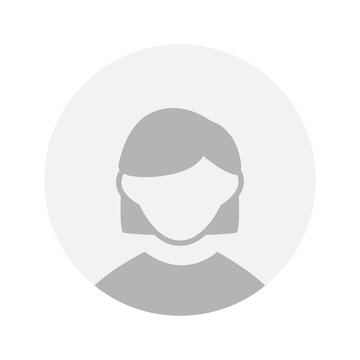 Flat illustration in grayscale. Avatar, user profile, person icon, gender neutral silhouette, profile picture. Suitable for social media profiles, icons, screensavers and as a template.
