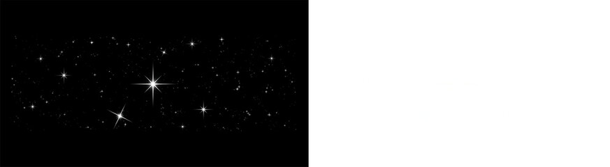 Abstract star field background with glowing twinkling lights for cosmic space composition and digital overlay design effect. © Alema360