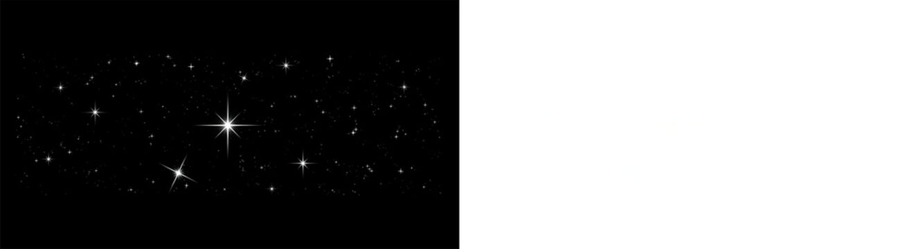Abstract star field background with glowing twinkling lights for cosmic space composition and digital overlay design effect.