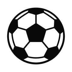Fototapeta premium Minimalist Soccer Ball Vector Icon